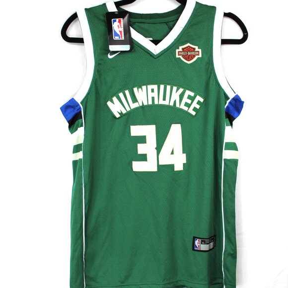 NBA Milwaukee Bucks 34 Giannis Antetokounmpo Jersey Harley